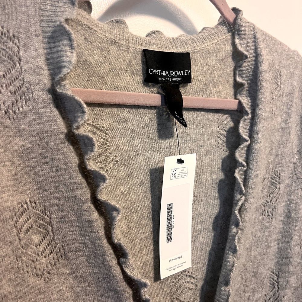 100% Cashmere Cynthia Rowley Ruffled Sweater